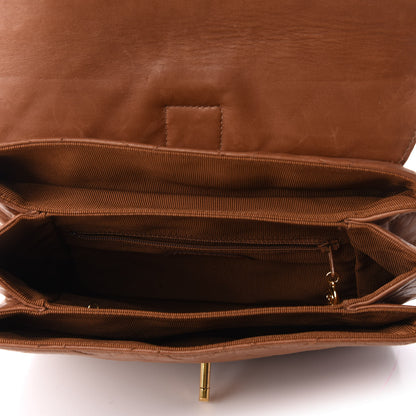Chanel Lambskin Quilted Backpack Brown 5 of 7