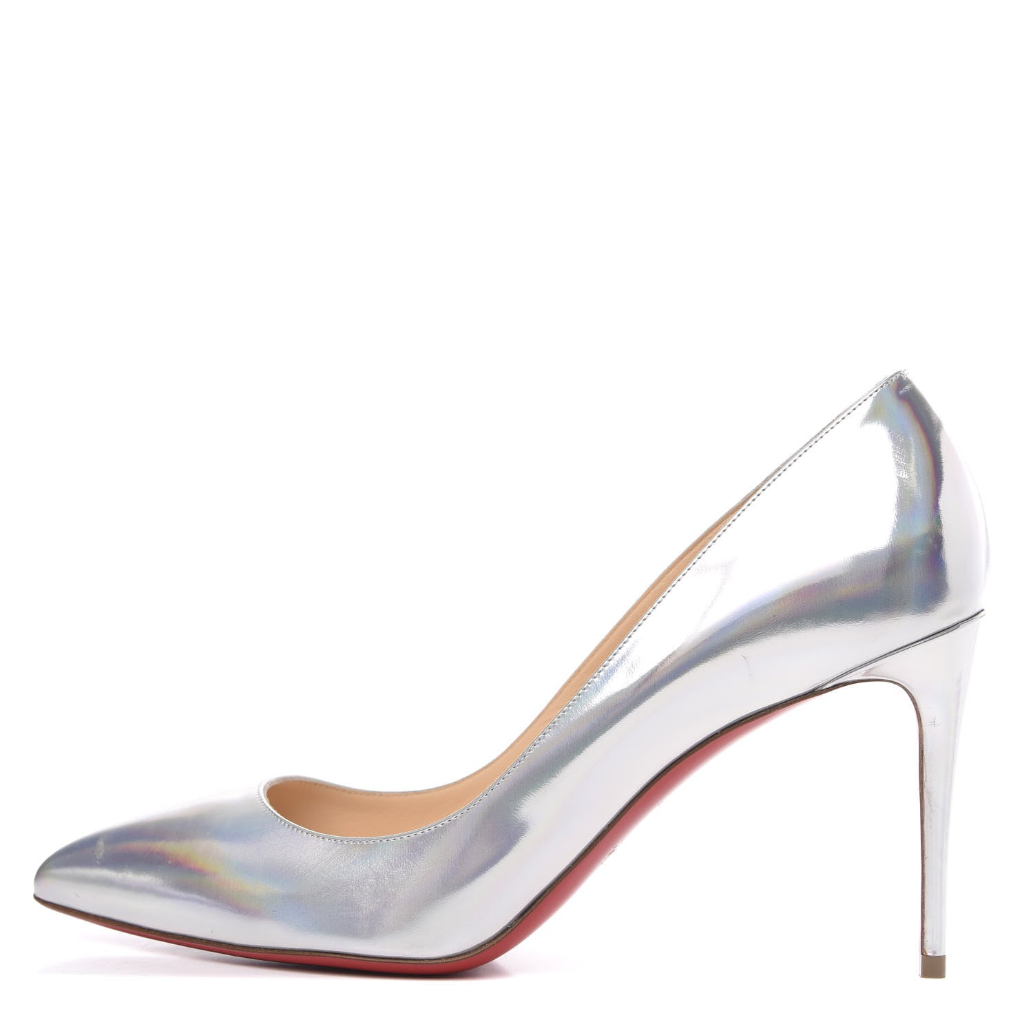 Christian Louboutin Specchio Laser Pigalle Follies 85 Pumps 41 Silver 1 of 10