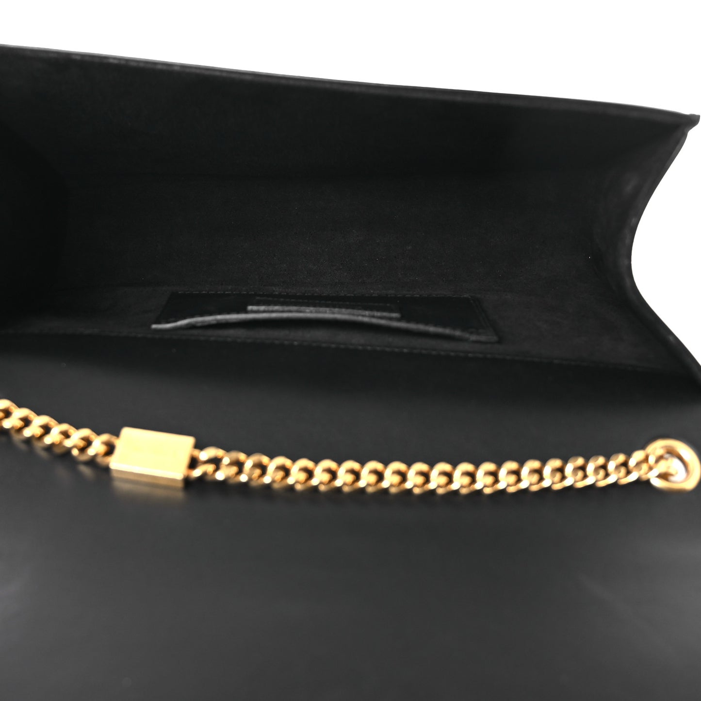 Smooth Calfskin Medium Classic Monogram Kate Tassel Satchel Black