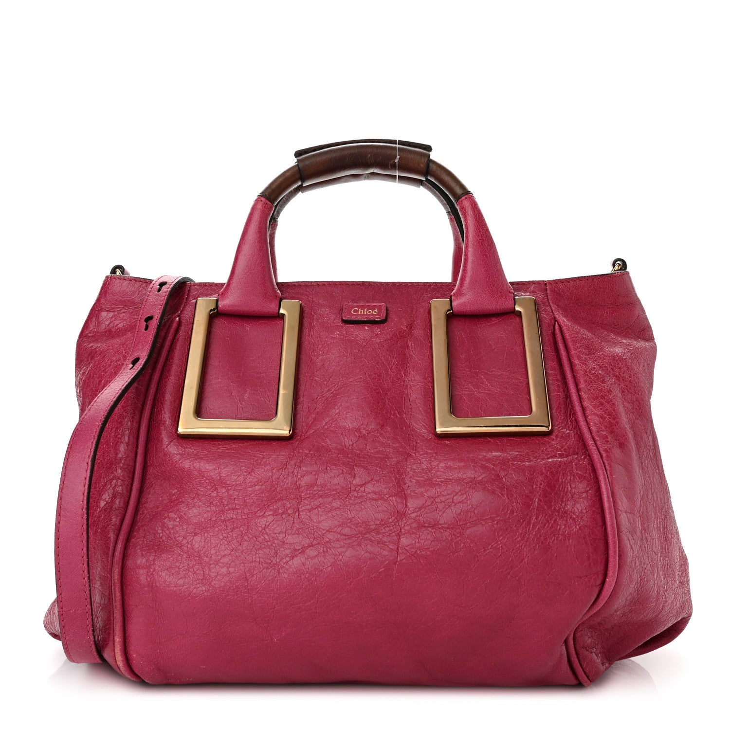 Chloe Tumbled Lambskin Small Ethel Satchel Cyclamen 1 of 10