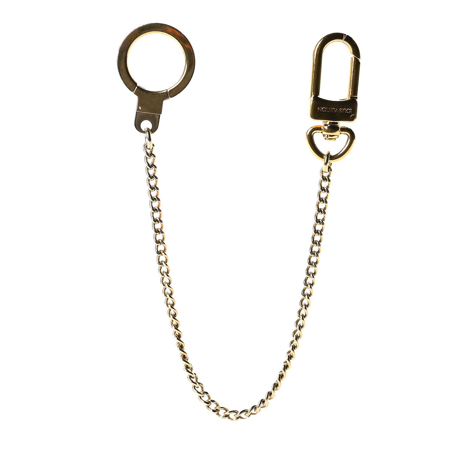 Louis Vuitton Metal Pochette Extender Key Ring Chain Gold 1 of 4