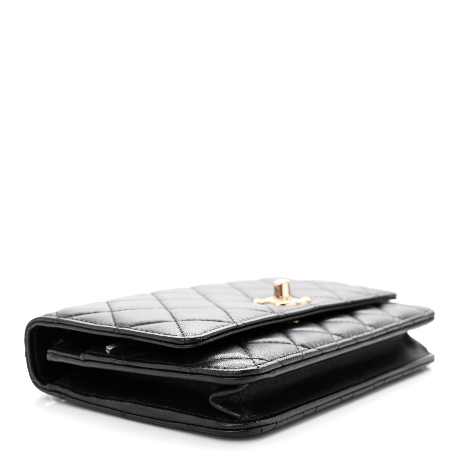 Chanel Lambskin Quilted Trendy CC Wallet On Chain WOC Black 4 of 13