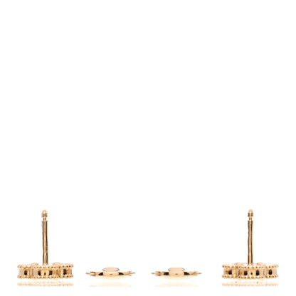 Van Cleef & Arpels 18K Yellow Gold Black Onyx Sweet Alhambra Earrings 3 of 5