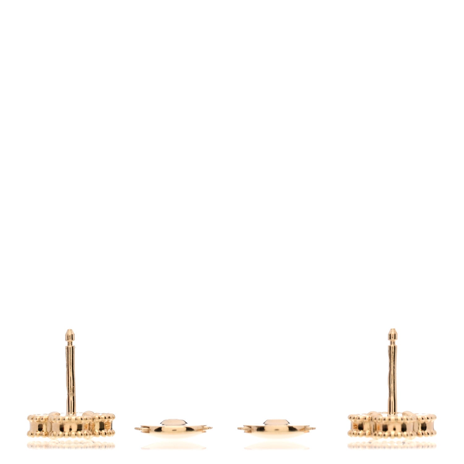 Van Cleef & Arpels 18K Yellow Gold Black Onyx Sweet Alhambra Earrings 3 of 5