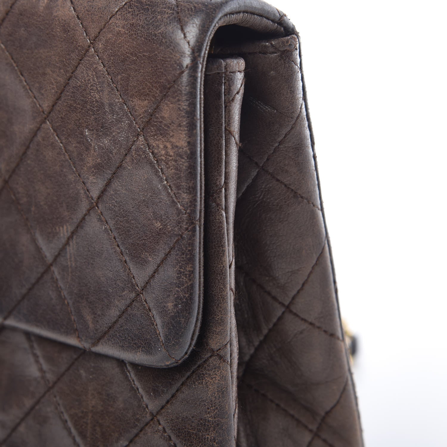 Chanel Lambskin Quilted Mini Square Flap Brown 12 of 13
