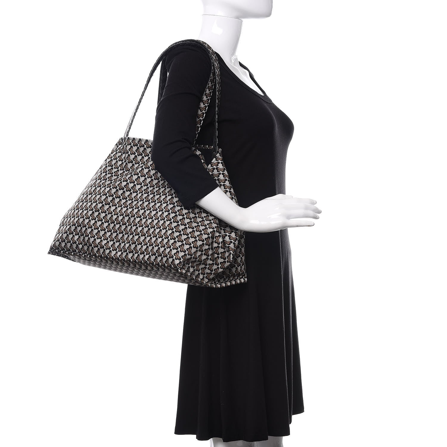 Bottega Veneta Nappa Nylon Medium Reversible Butterfly Shoulder Bag Black Cement 2 of 18