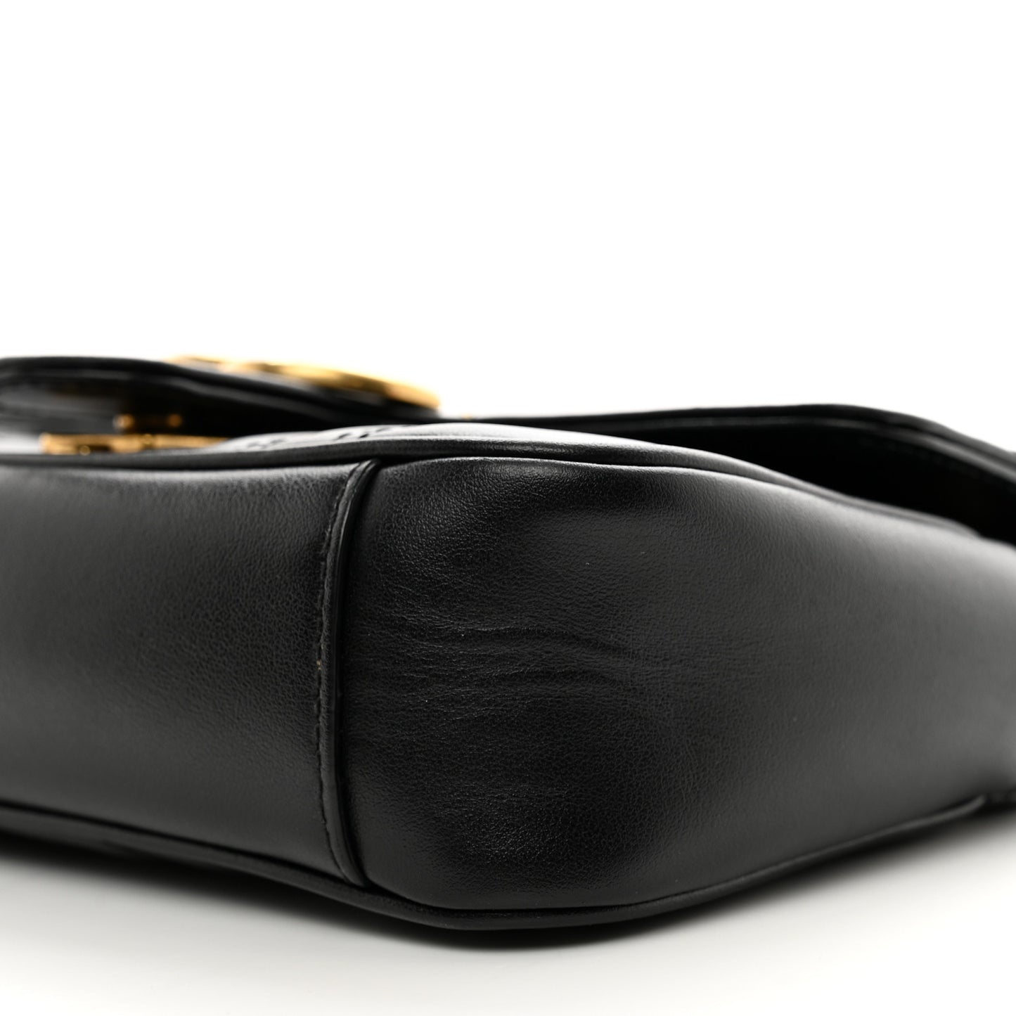 Calfskin Matelasse Mini GG Marmont Shoulder Bag Black