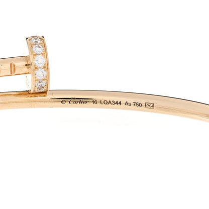 Cartier 18K Yellow Gold Diamond Small Juste Un Clou Bracelet 16 3 of 3
