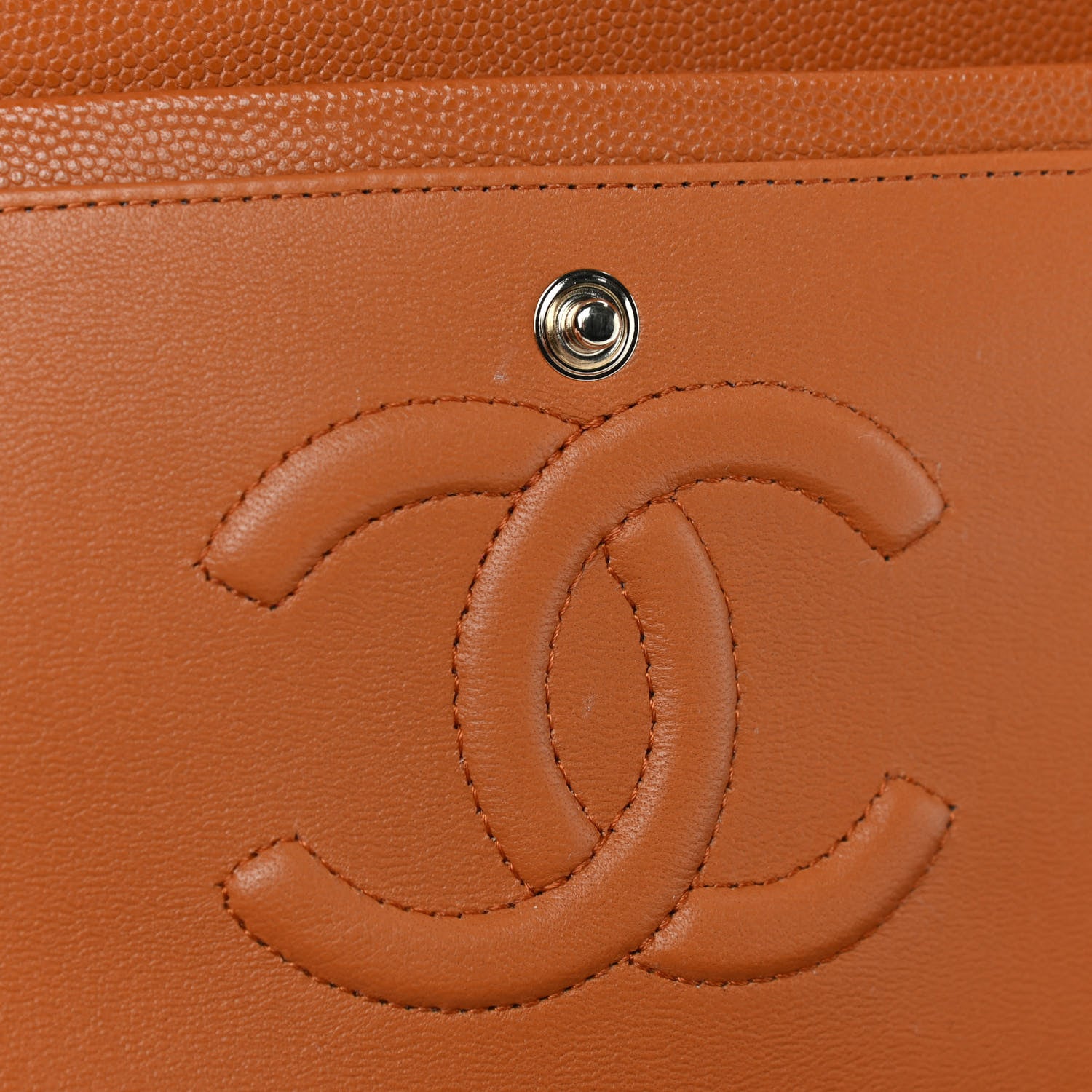 Chanel Caviar Quilted Medium Double Flap Light Brown 8 of 10