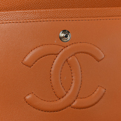 Chanel Caviar Quilted Medium Double Flap Light Brown 8 of 10