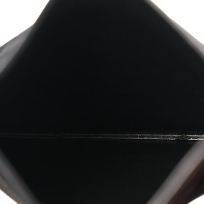 Saint Laurent Grain De Poudre Matelasse Chevron Monogram Credit Card Case Black 5 of 9