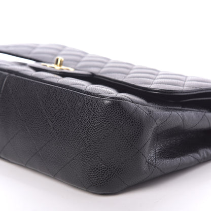 Chanel Caviar Quilted Jumbo Double Flap Black 7 of 12