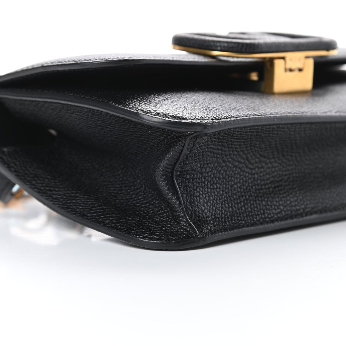 Grained Calfskin VSling Belt Bag Black
