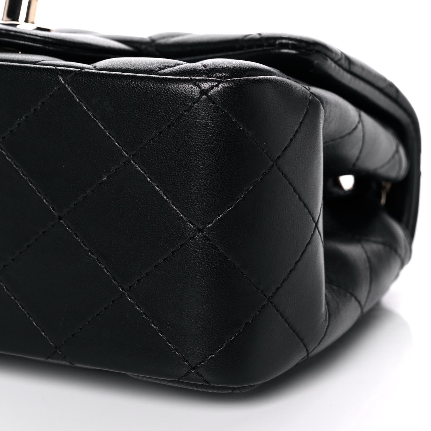 Chanel Lambskin Quilted Mini Square Flap Black 10 of 13