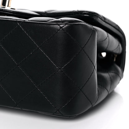 Chanel Lambskin Quilted Mini Square Flap Black 10 of 13