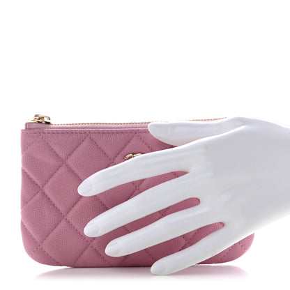 Chanel Caviar Quilted Small Cosmetic Case Pink 2 of 8
