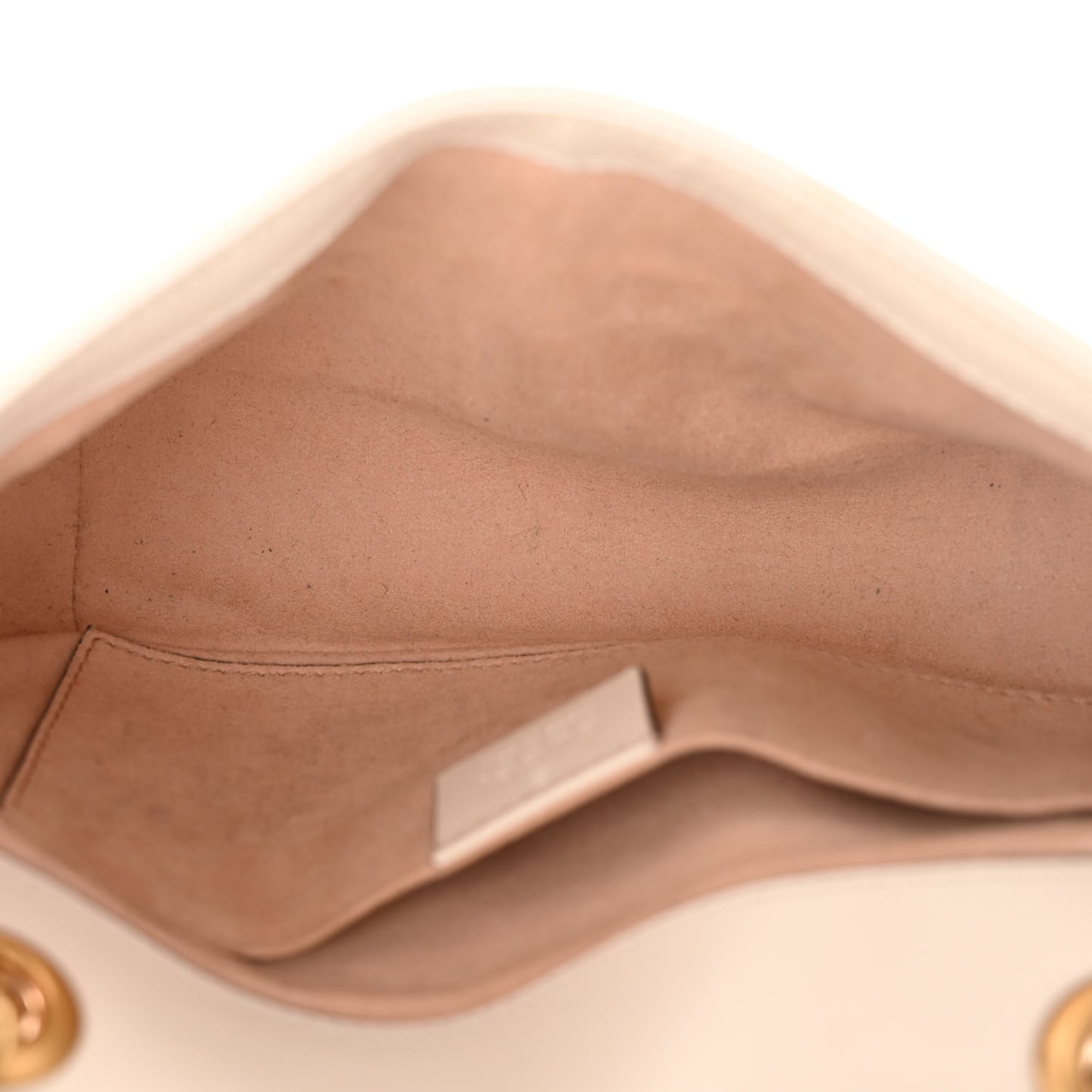 Calfskin Matelasse Mini GG Marmont Shoulder Bag White