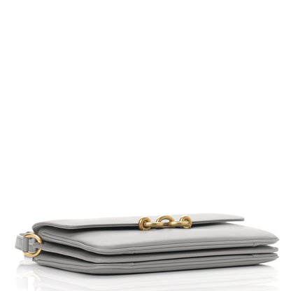 Saint Laurent Smooth Calfskin Le Maillon Satchel Grey 4 of 9