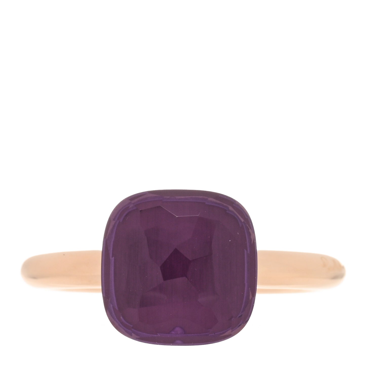 18K Rose Gold Amethyst Classic Nudo Ring 54 6.75