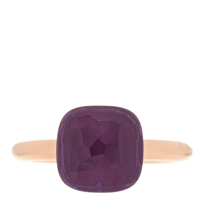 Pomellato 18K Rose Gold Amethyst Classic Nudo Ring 54 6.75 1 of 5