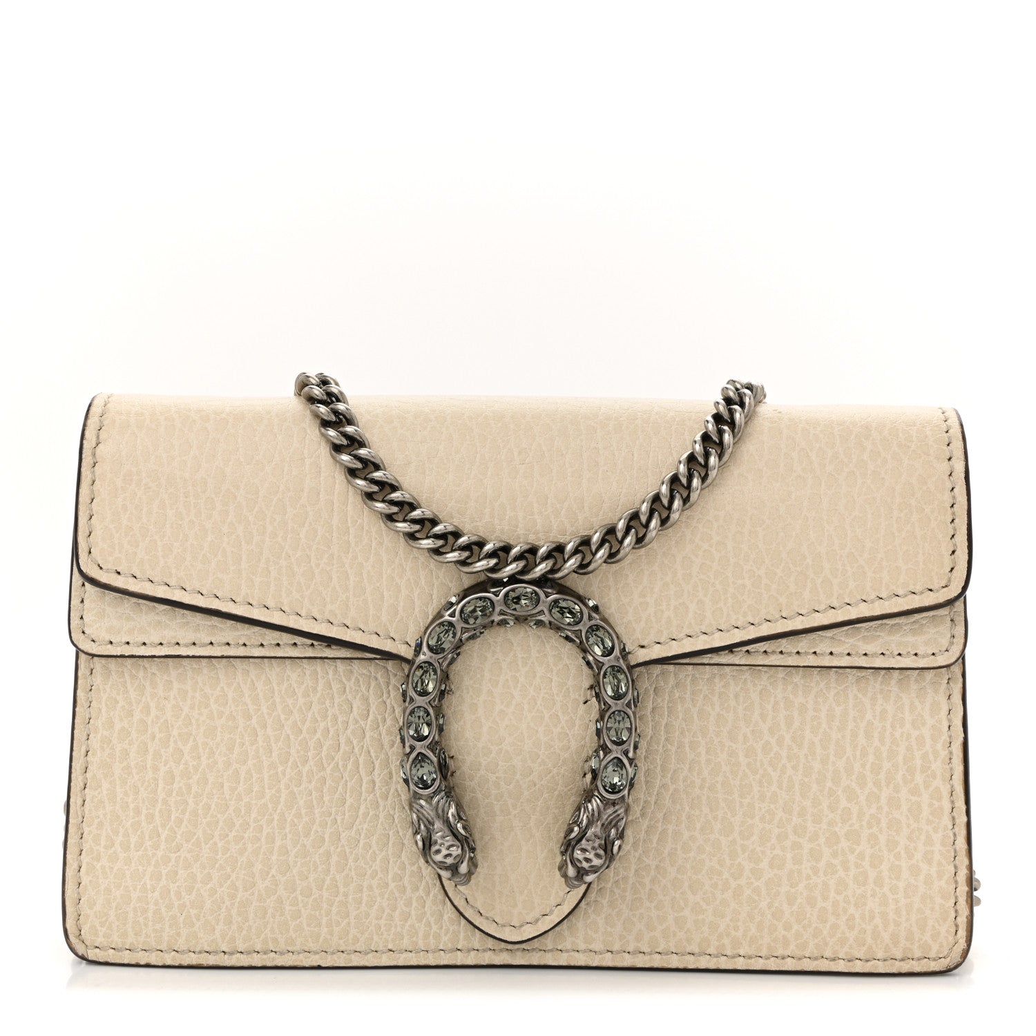 Gucci Dollar Calfskin Crystal Super Mini Dionysus Shoulder Bag Mystic White Black Diamond 1 of 10