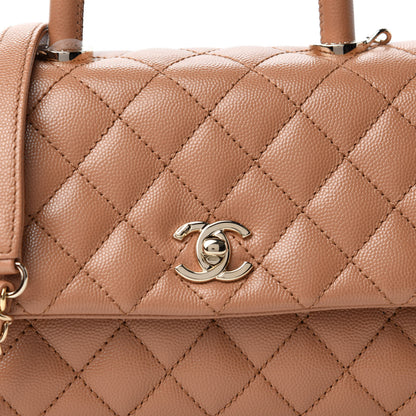 Chanel Caviar Quilted Mini Coco Handle Flap Brown 10 of 10
