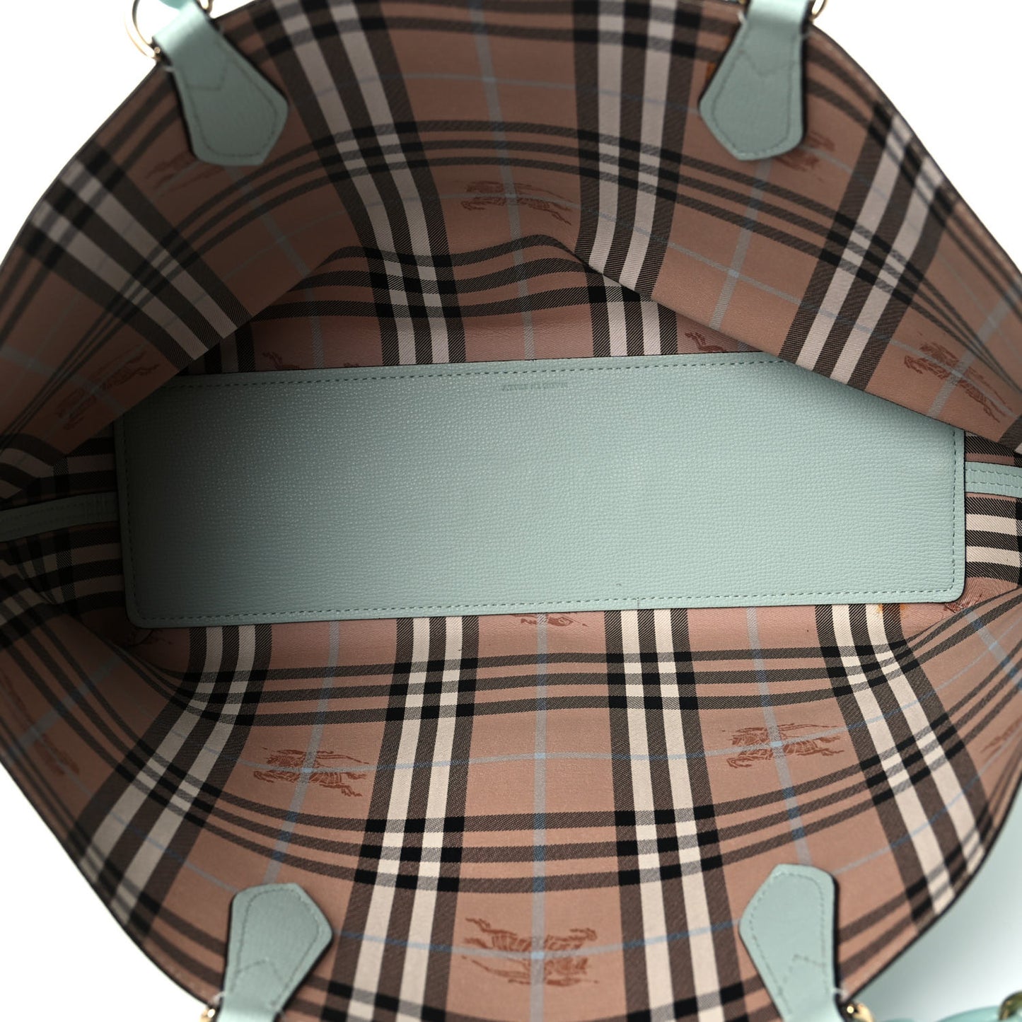 Calfskin Haymarket Check Medium Reversible Tote Pale Opal