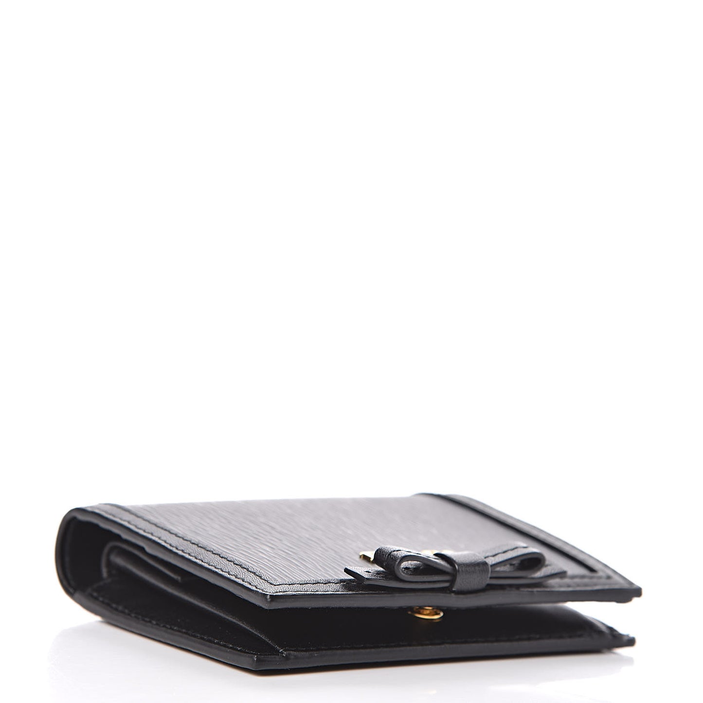 Vitello Move Bow Compact Wallet Black