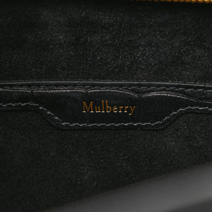 Mulberry Crocodile Embossed Calfskin Small Zipped Bayswater Black 6 of 9