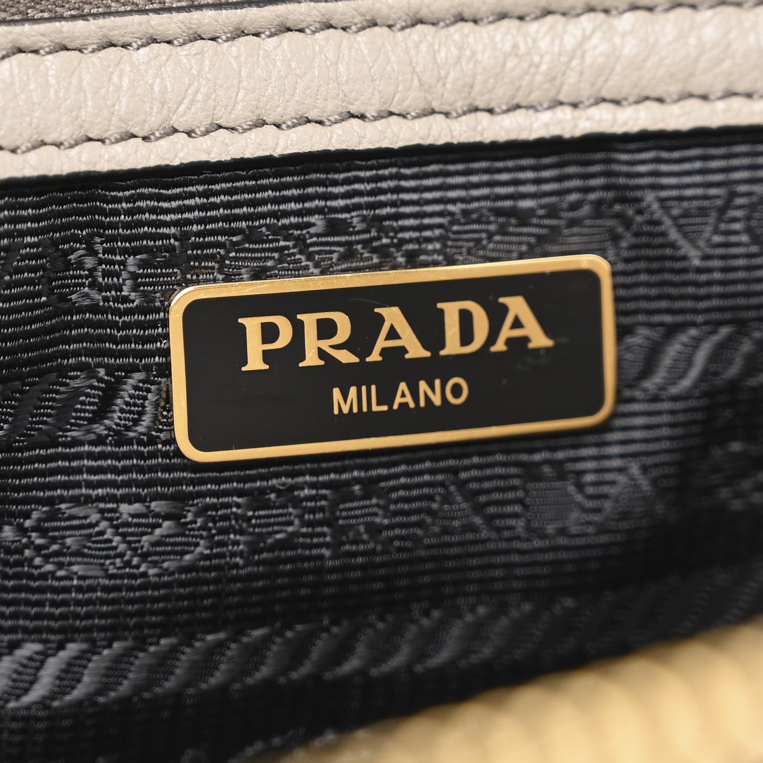 Prada Vitello Daino Cosmetic Pouch Argilla 6 of 8