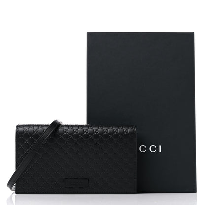 Gucci Microguccissima Crossbody Wallet Black 9 of 9