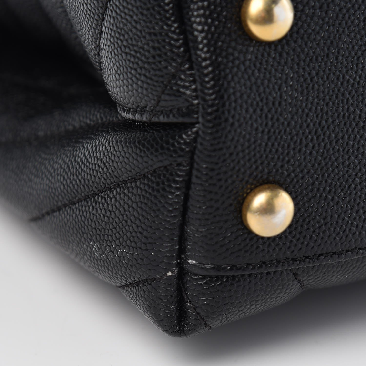 Chanel Caviar Chevron Quilted Mini Coco Handle Flap Black 6 of 8