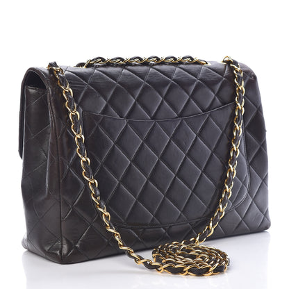 Chanel Lambskin Quilted Jumbo Single Flap Black 3 of 20