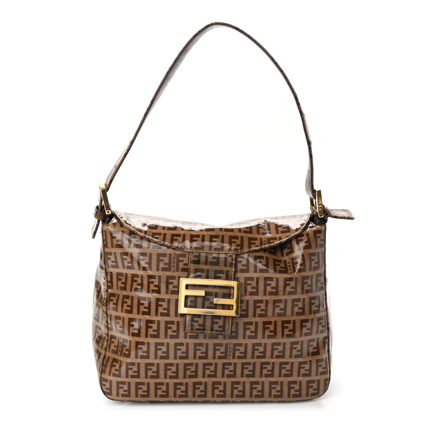 Fendi Vinyl Zucchino Mama Baguette Tobacco 1 of 9