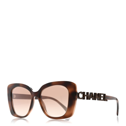 Acetate Strass Square Sunglasses 5422 Tortoise