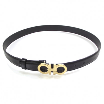 FASHIONPHILE SALVATOREFERRAGAMOLeatherDoubleGanciniBeltBlack 1 of 5