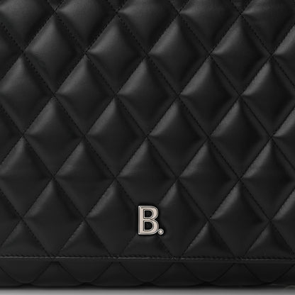 Balenciaga Nappa Calfskin Quilted Large Touch B Shoulder Bag Black 8 of 11