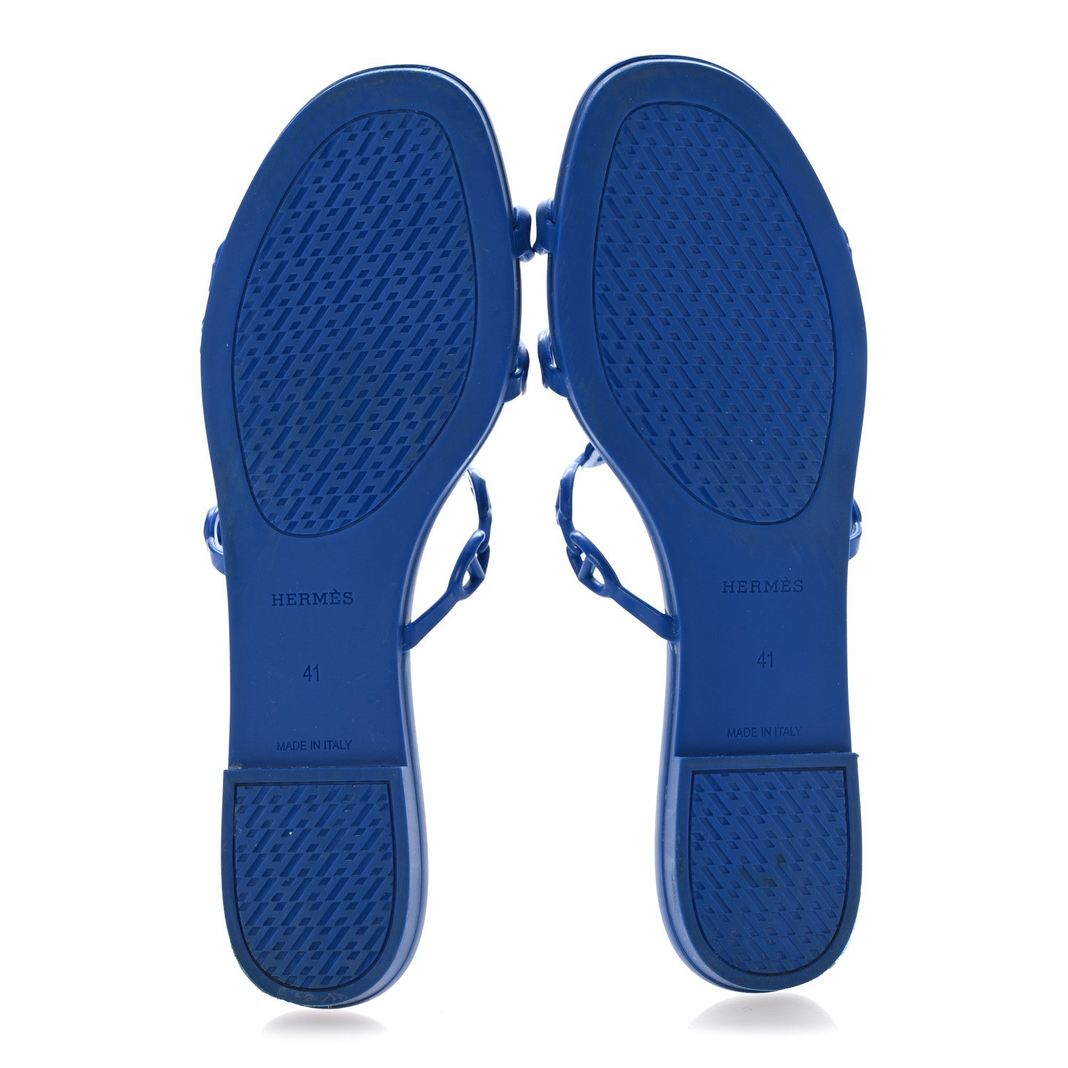 Hermes Rubber Chaine d'Ancre Rivage Sandals 41 Bleu Smalt 6 of 10