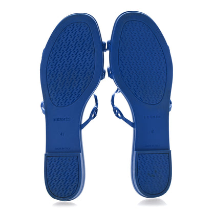 Hermes Rubber Chaine d'Ancre Rivage Sandals 41 Bleu Smalt 6 of 10