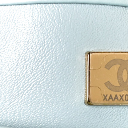 Chanel Lambskin Enamel Quilted Mini Pending CC Square Flap Light Blue 7 of 11
