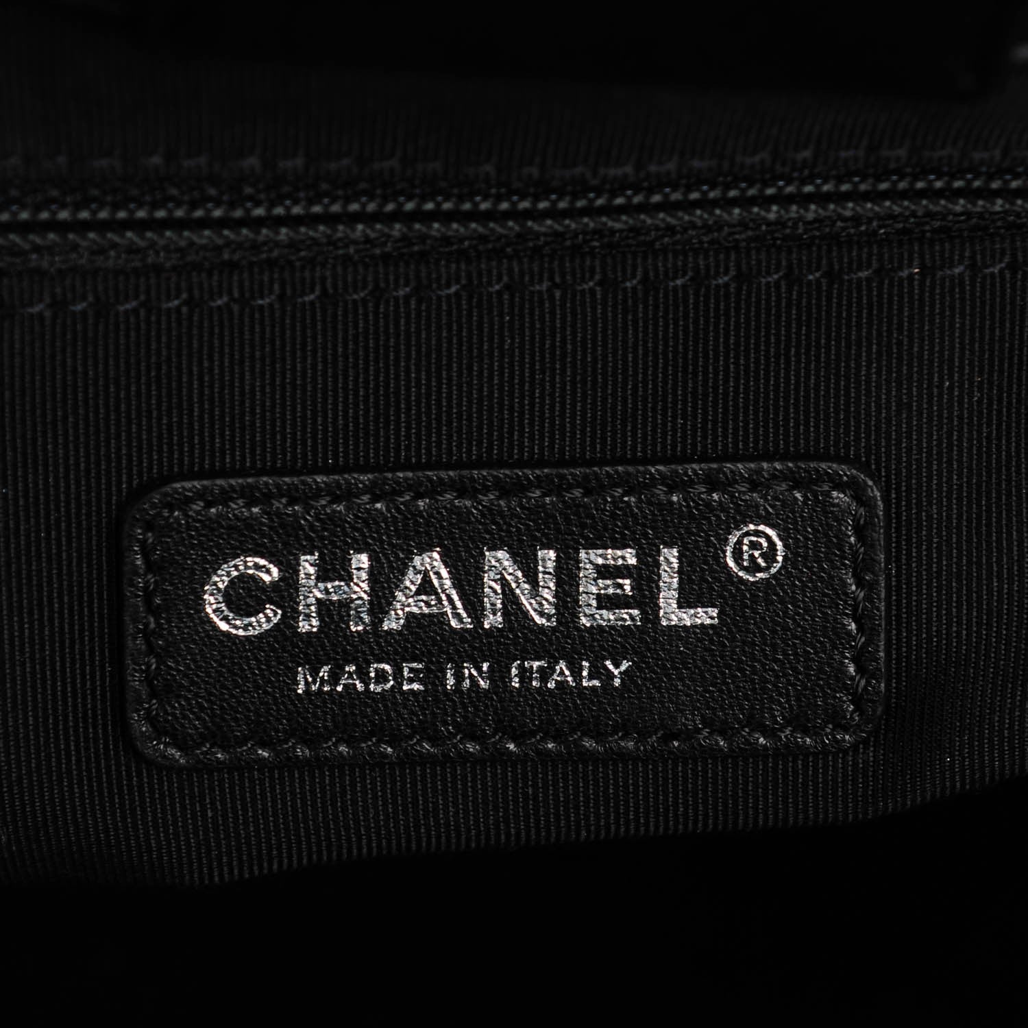 Chanel Lambskin Quilted Boy Shopping Tote Black 6 of 8