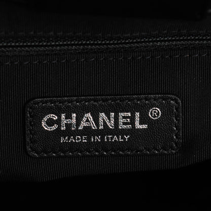 Chanel Lambskin Quilted Boy Shopping Tote Black 6 of 8