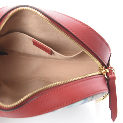Gucci GG Supreme Monogram Blooms Mini Chain Shoulder Bag Beige Blue Navy Hibiscus Red 4 of 8