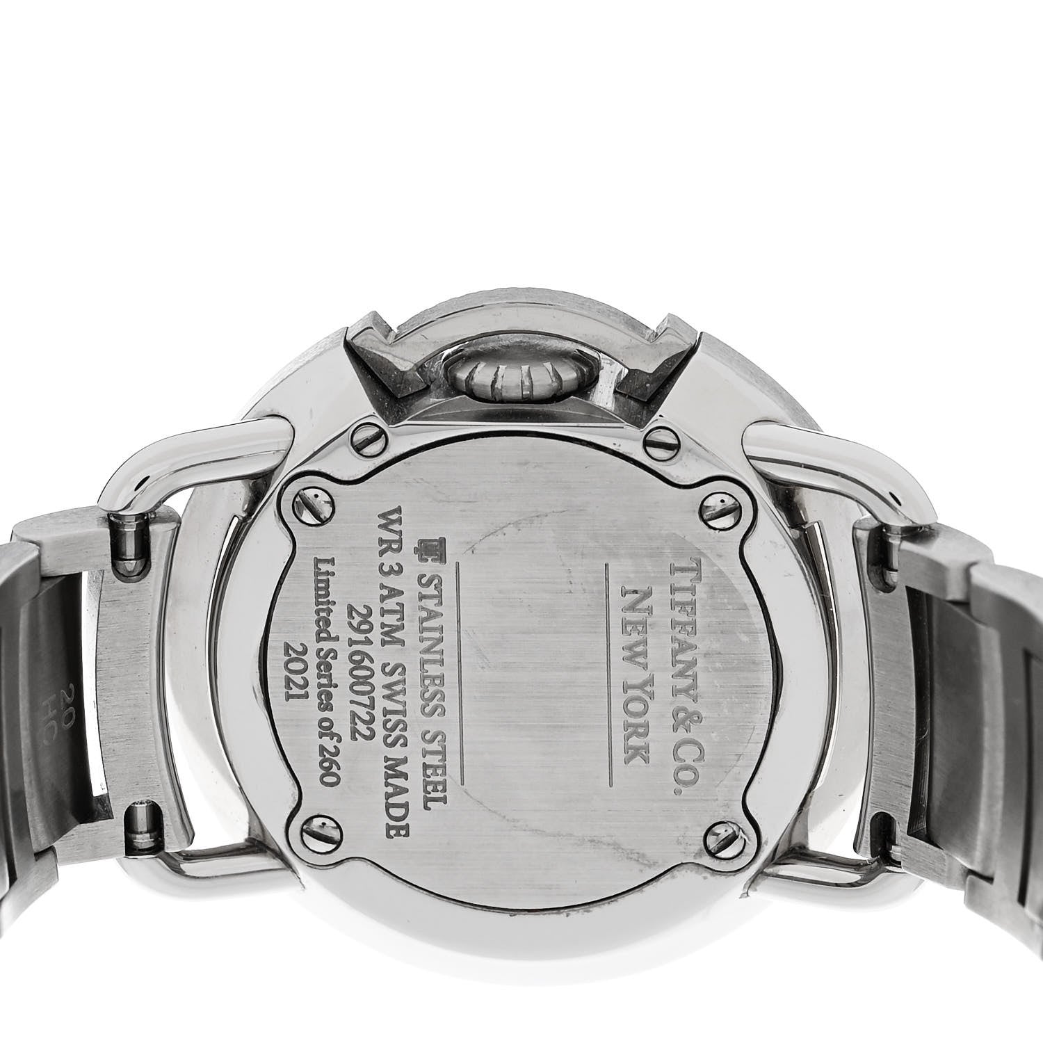 Tiffany Stainless Steel Diamond Mother of Pearl 25mm Tiffany T Round Quartz Watch 4 of 5