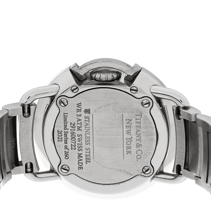 Tiffany Stainless Steel Diamond Mother of Pearl 25mm Tiffany T Round Quartz Watch 4 of 5