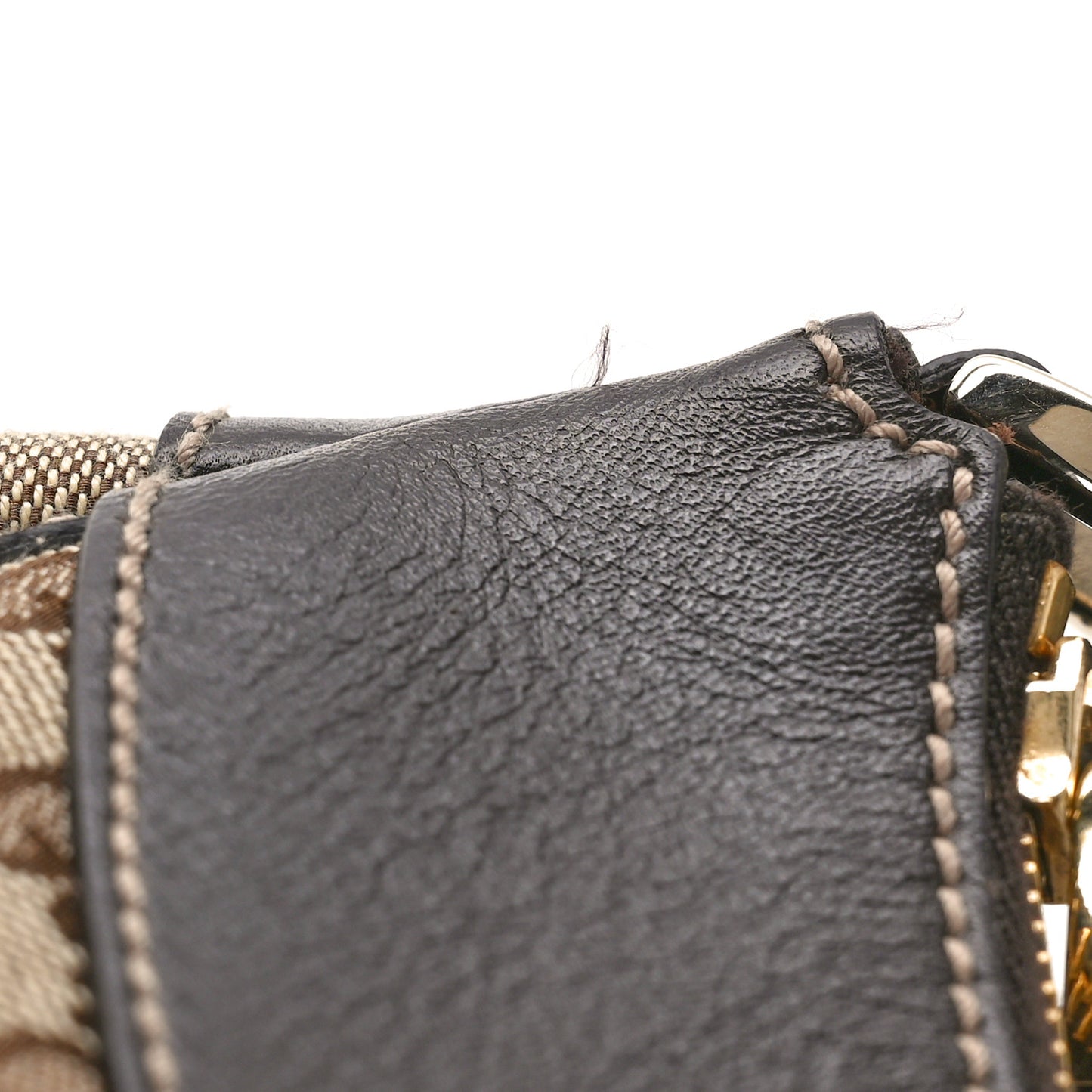 Monogram Large D Gold Hobo Dark Brown