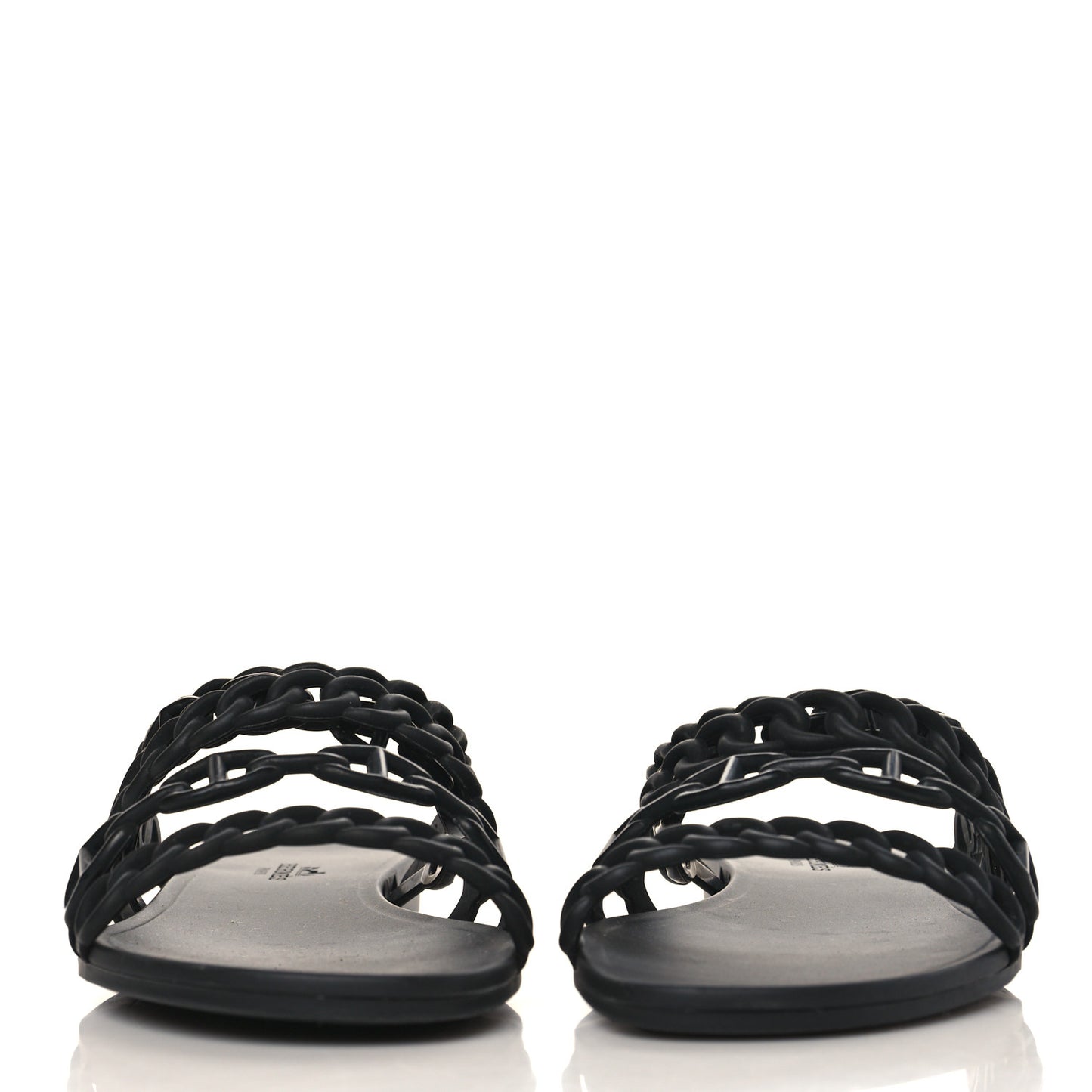 Rubber Chaine d'Ancre Nude Sandals 40 Black