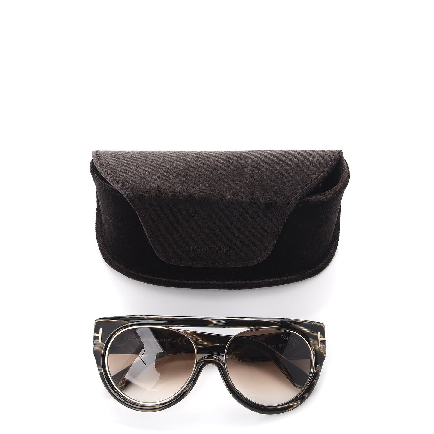 Alana Aviator Round Sunglasses TF360 Black