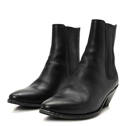 Saint Laurent Calfskin Brit Souple Ankle Boots 38 Black 4 of 9