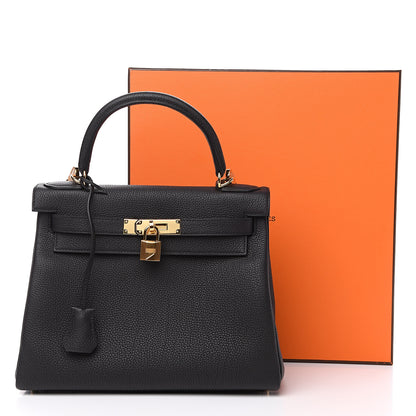 Hermes Togo Kelly Retourne 28 Black 9 of 9